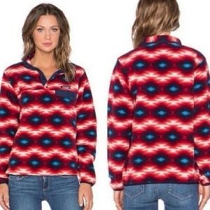 Patagonia Synchilla Womens Wild Desert Aztec Snap T Fleece Pullover, Size M